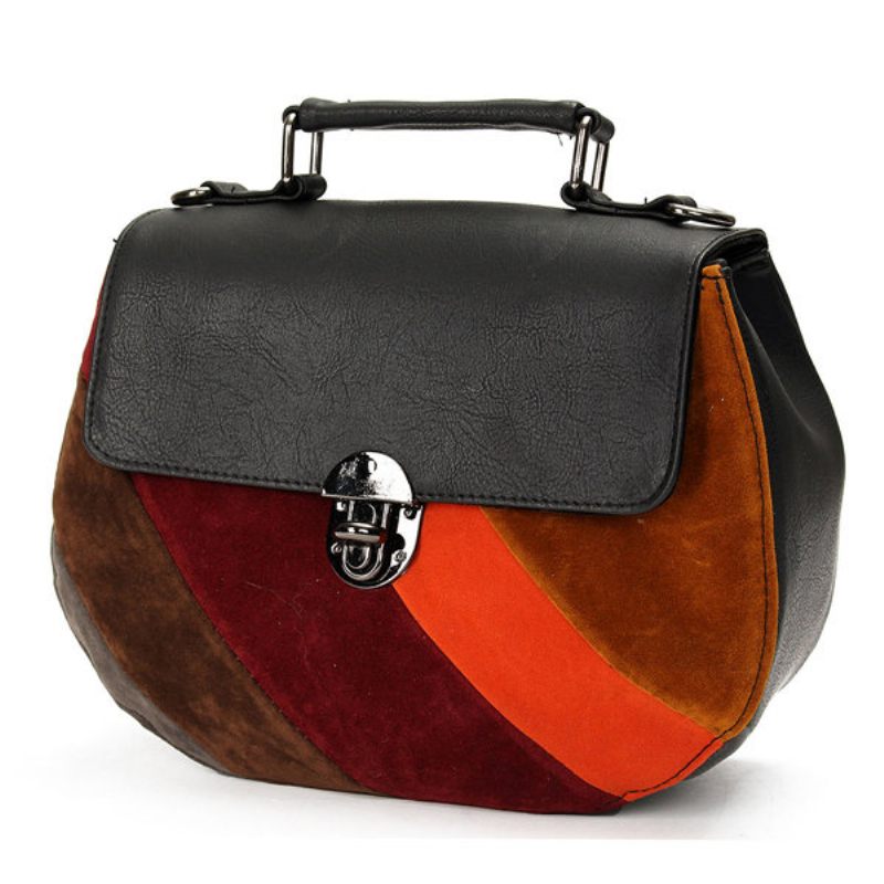 Női Elegáns Kontraszt Szín Shell Design Crossbody Táskák Casaul Vintage Válltáskák