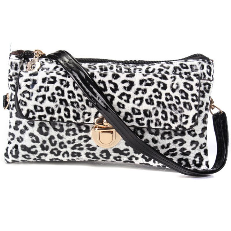 Női Elegáns Zebra Leopard Grain Alkalmi Crossbody Táskák Női Vintage Válltáskák