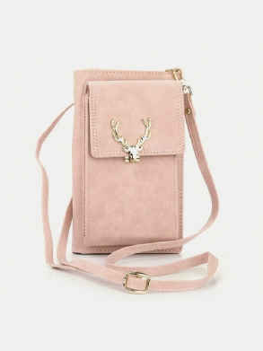 Női Elk Medál Sima Egyszínű Telefontáska Crossbody Táska