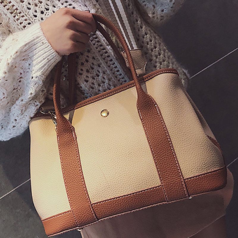 Női Hit Color Pu Bőrből Készült Nagy Kapacitású Crossbody Táskák