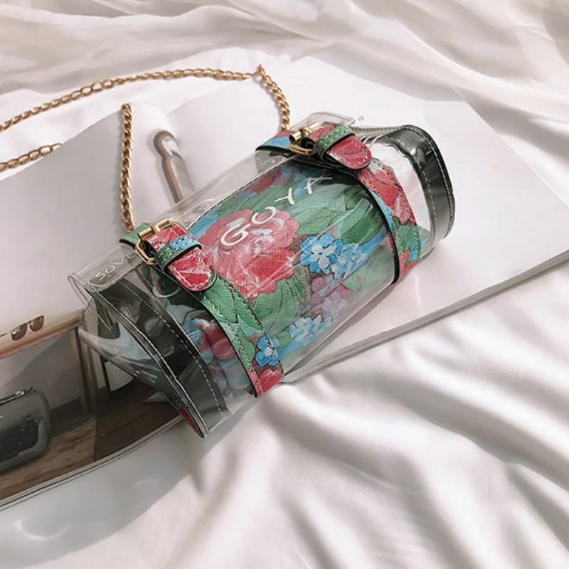 Női Jelly Print Crossbody Táska Stílusos Elegáns Pvc Válltáska