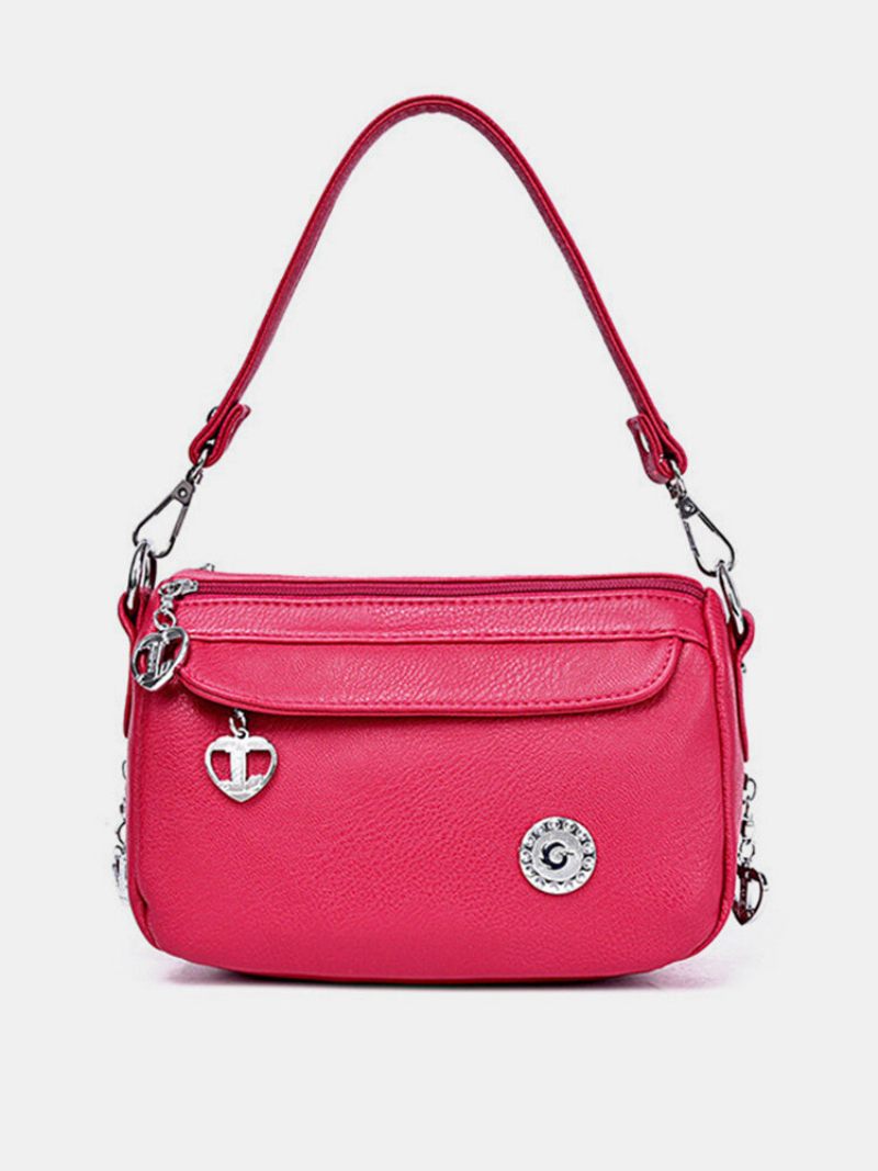 Női Kézitáska Szív Alakú Cipzáras Táska Satchel Sling Bag