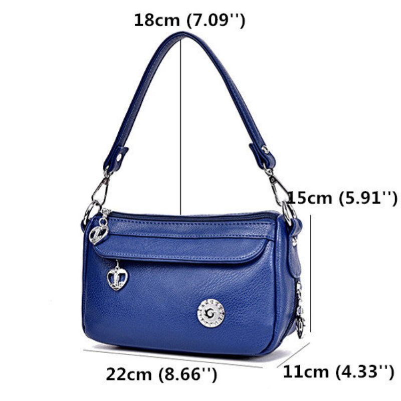 Női Kézitáska Szív Alakú Cipzáras Táska Satchel Sling Bag