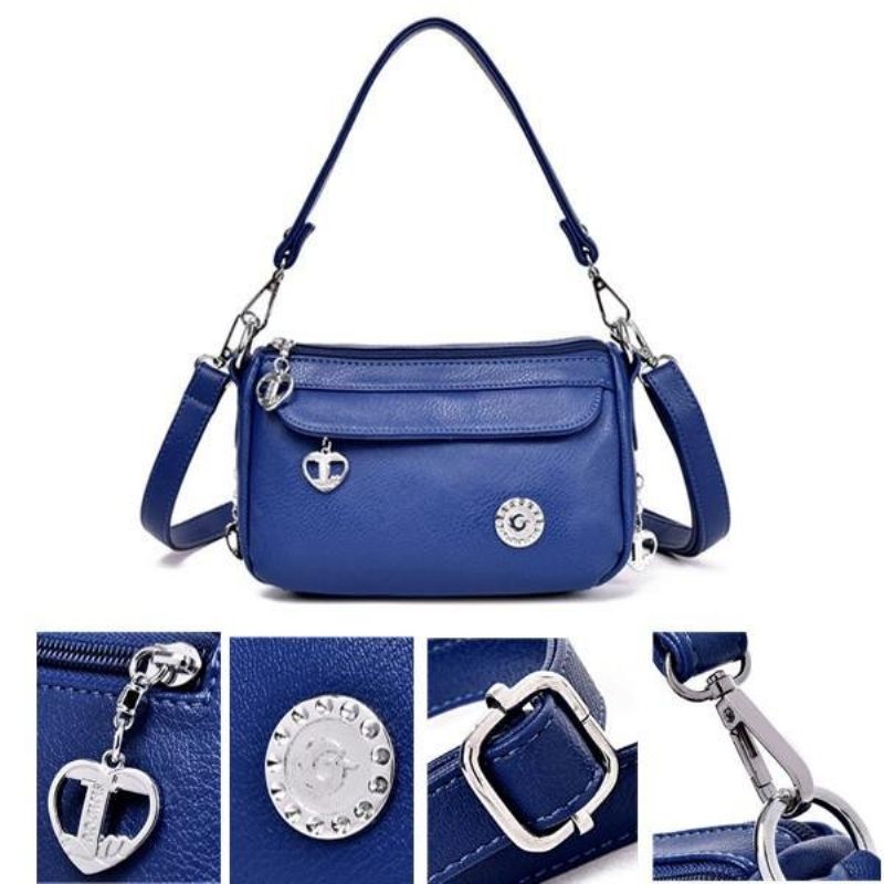 Női Kézitáska Szív Alakú Cipzáras Táska Satchel Sling Bag