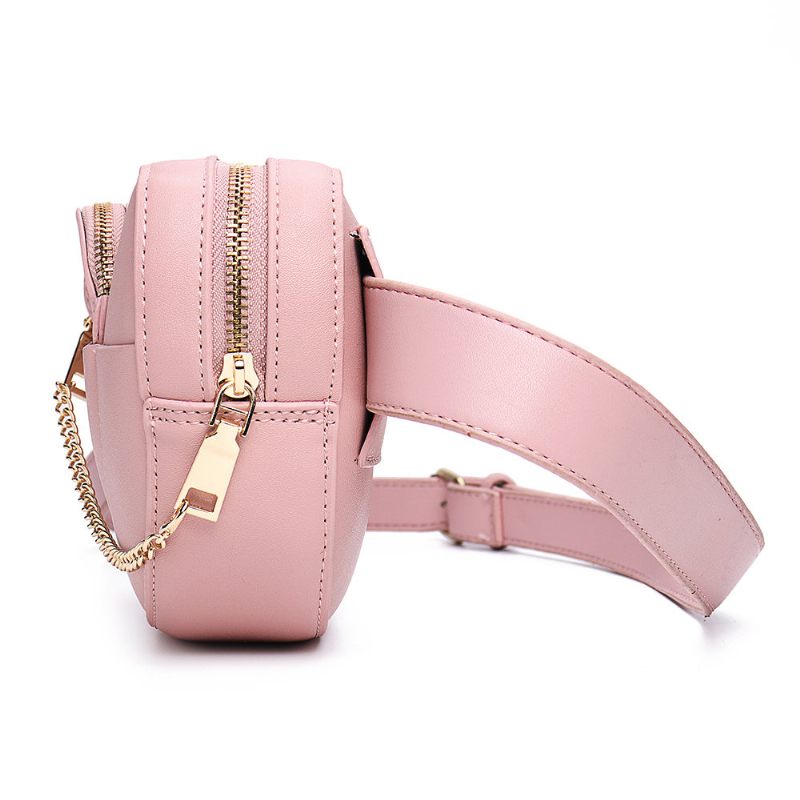 Női Lánc Deréktáska Tömör Telefontáska Crossbody Táska