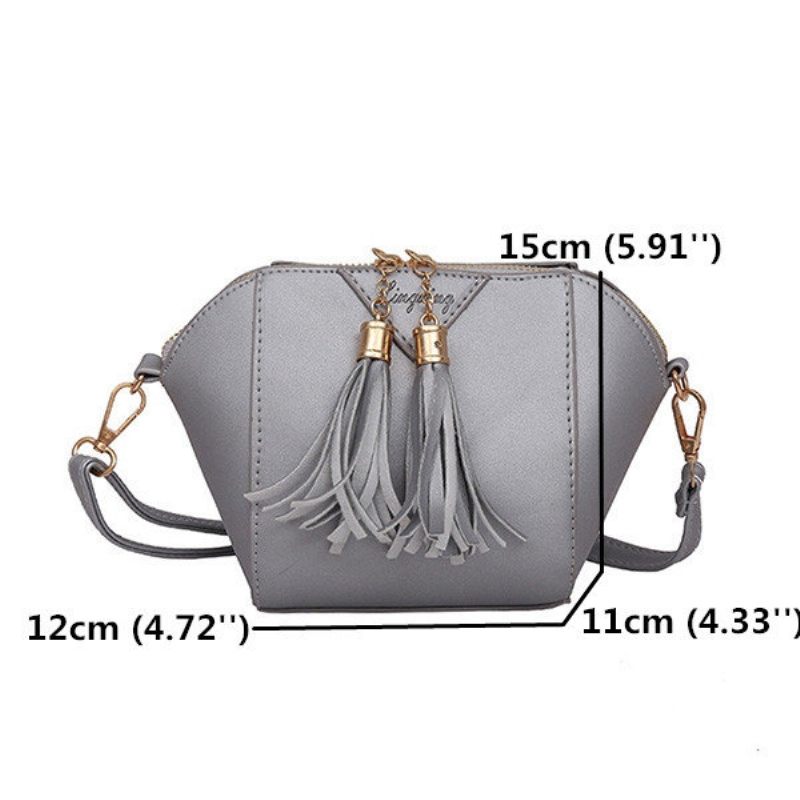 Női Mini Bojt Telefontáska Shell Solid Szabadidős Crossbody Táska