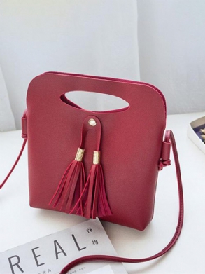 Női Mini Pu Crossbody Táskák Tassel Telefontáskák