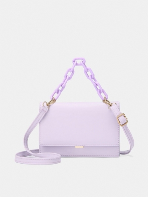 Női Műbőr Divat Egyszínű Lánc Crossbody Táska Válltáska