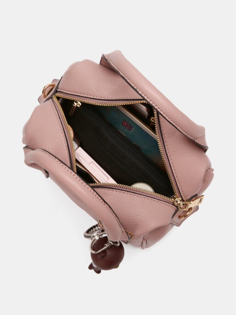 Női Műbőr Divat Nagy Kapacitású Medvedísz Egyszínű Crossbody Táska Kézitáska