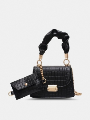 Női Műbőr Divatos Multi-carry Alligator Egyszínű Kézitáska Crossbody Táska