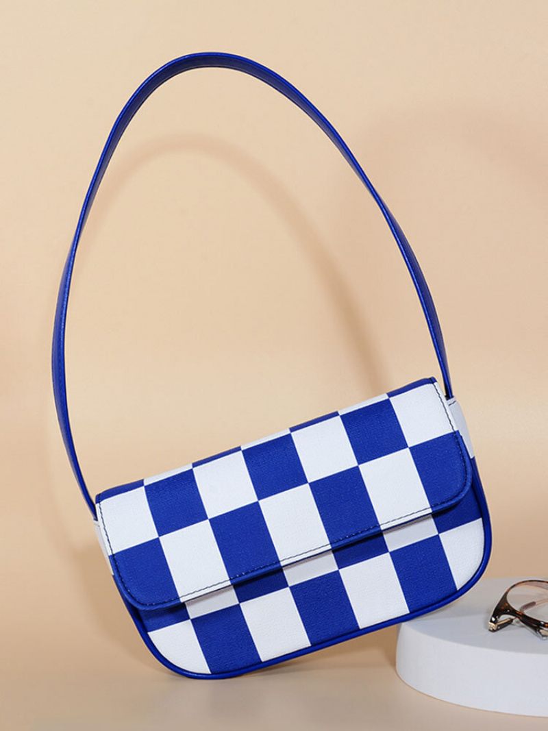 Női Műbőr Divatrácsos Mintás Színhez Illő Crossbody Táska Válltáska