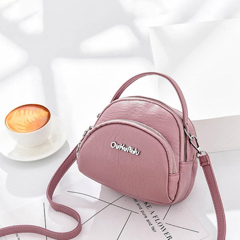 Női Műbőr Mini Telefontáskák Multi-slot Retro Crossbody Táskák