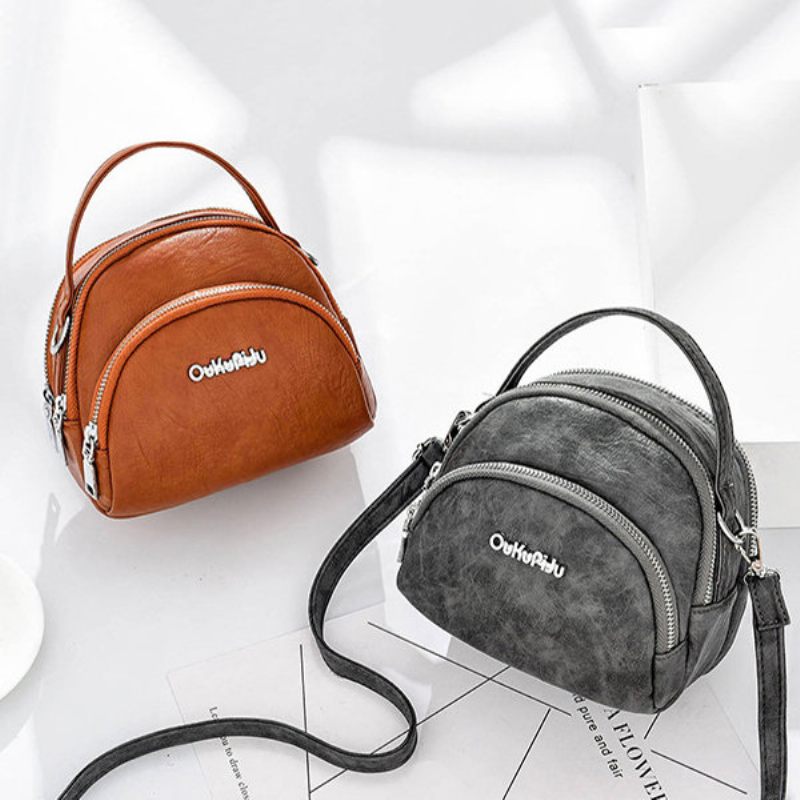 Női Műbőr Mini Telefontáskák Multi-slot Retro Crossbody Táskák