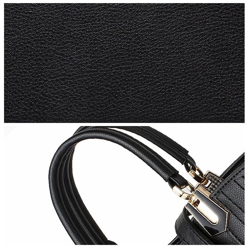 Női Műbőr Szőtt Mintás Kézitáska Crossbody Táska