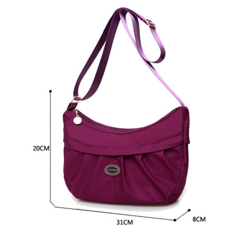 Női Nylon Bevásárlótáska Gombóctáska Elegáns Crossbody Táska