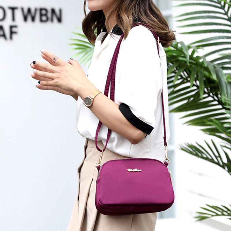 Női Nylon Casual Crossbody Táska Több Zsebes Alkalmi Válltáska