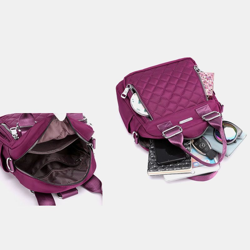 Női Nylon Diamond Crossbody Táska Hátizsák