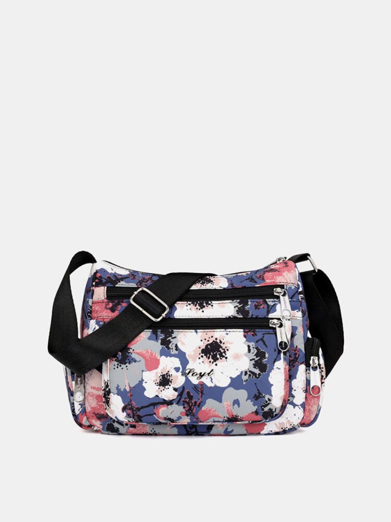 Női Nylon Mintás Vízálló Lopásgátló Alkalmi Crossbody Táska Válltáska