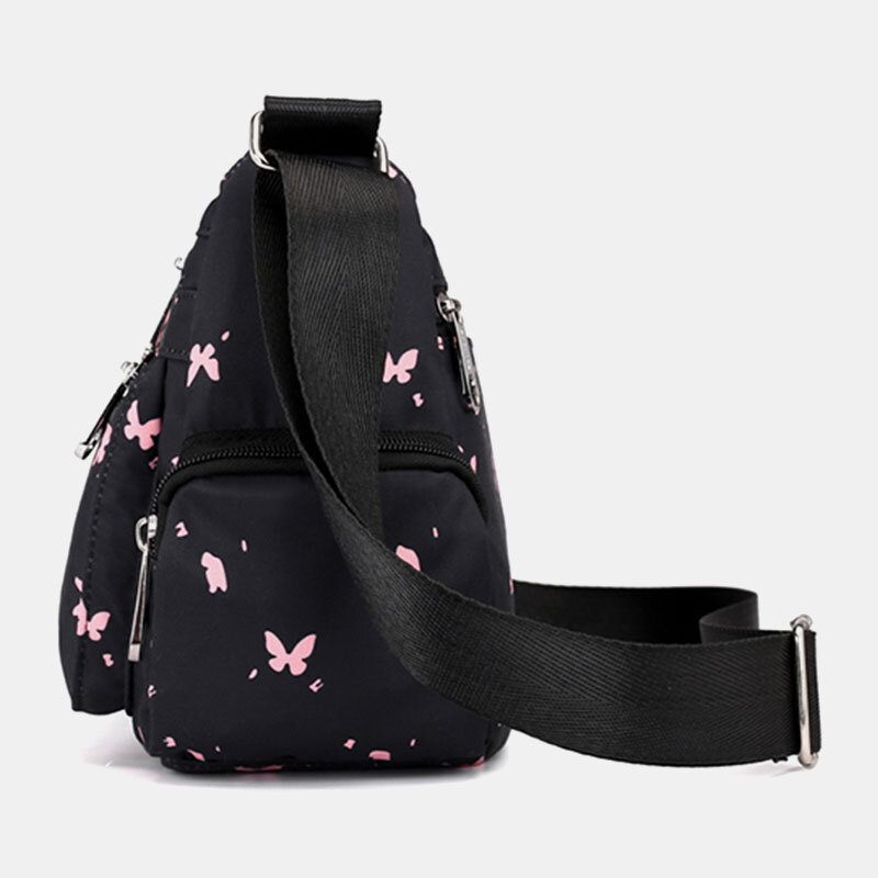 Női Nylon Mintás Vízálló Lopásgátló Alkalmi Crossbody Táska Válltáska