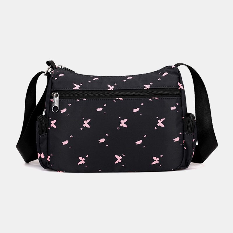 Női Nylon Mintás Vízálló Lopásgátló Alkalmi Crossbody Táska Válltáska