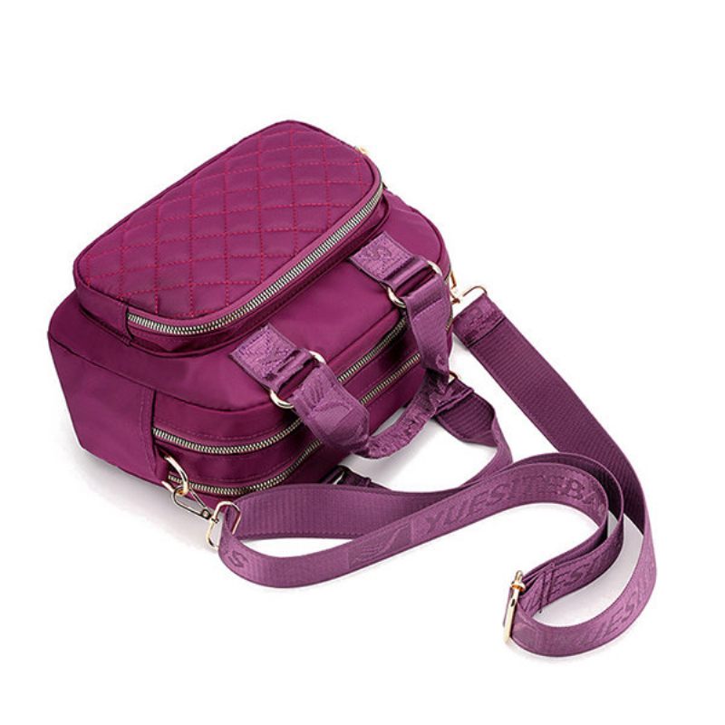 Női Nylon Több Zsebes Crossbody Táska Szilárd Szabadidő Kézitáska Alkalmi Válltáska