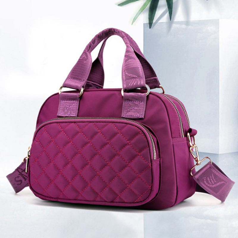 Női Nylon Több Zsebes Crossbody Táska Szilárd Szabadidő Kézitáska Alkalmi Válltáska