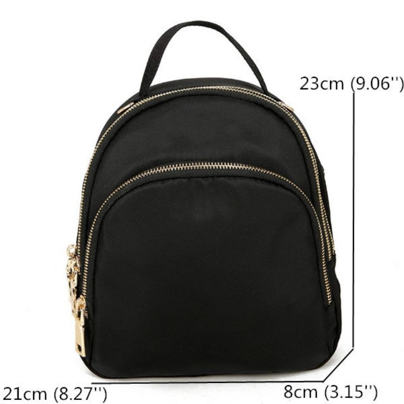 Női Nylon Többfunkciós Hátizsák 3 Rétegű Crossbody Táskák Vízálló Kézitáskák