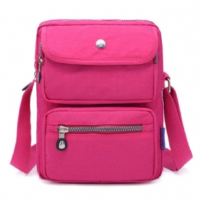 Női Nylon Útlevéltáska Crossbody Utazótáska Vízálló Kétrétegű Válltáska