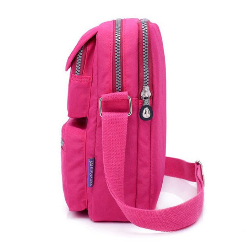 Női Nylon Útlevéltáska Crossbody Utazótáska Vízálló Kétrétegű Válltáska