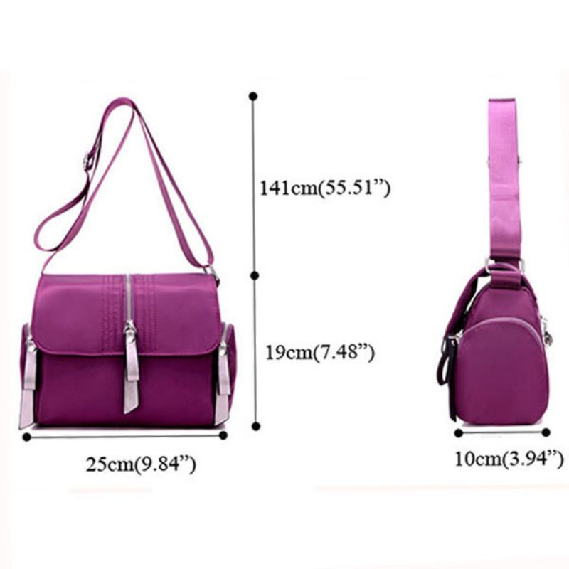 Női Nylon Vízálló Alkalmi Kültéri Válltáska Crossbody Táska