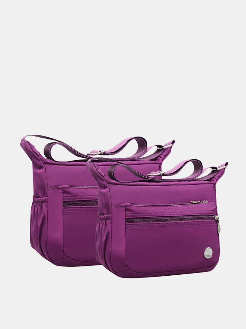 Női Nylon Vízálló Crossbody Táskák Multi-slots Szabadidő Könnyű Válltáskák