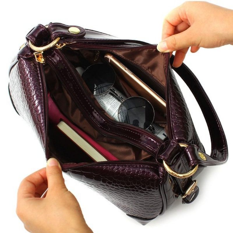 Női Pu Bőr Alkalmi Elegáns Kézitáska Crossbody Táska Válltáska