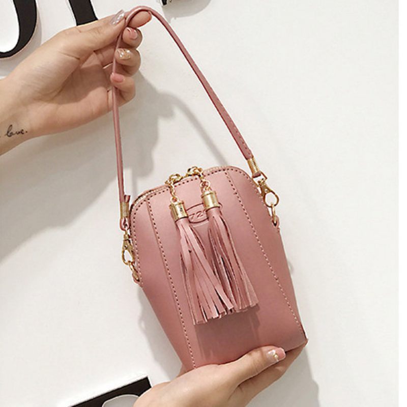 Női Pu Bőr Bojt Telefontáskák Mini Crossbody Táskák