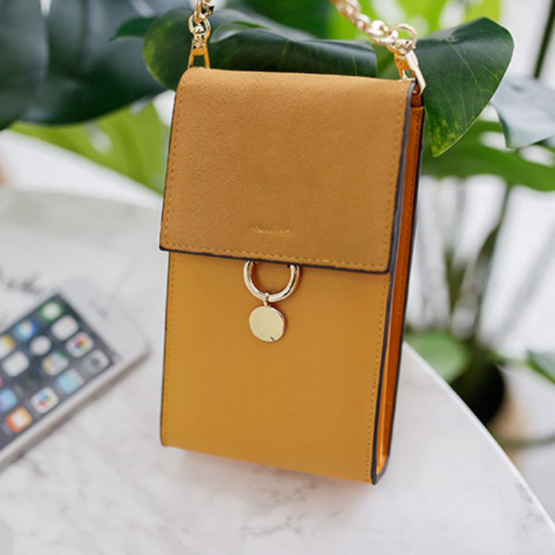 Női Pu Bőr Elegáns Crossbody Táska Vintage Telefontáska