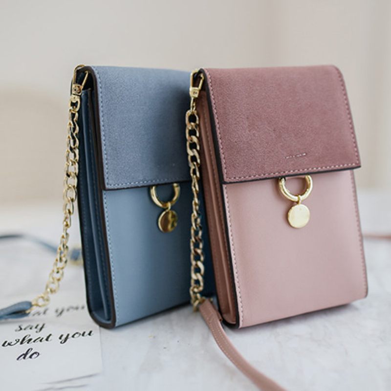 Női Pu Bőr Elegáns Crossbody Táska Vintage Telefontáska