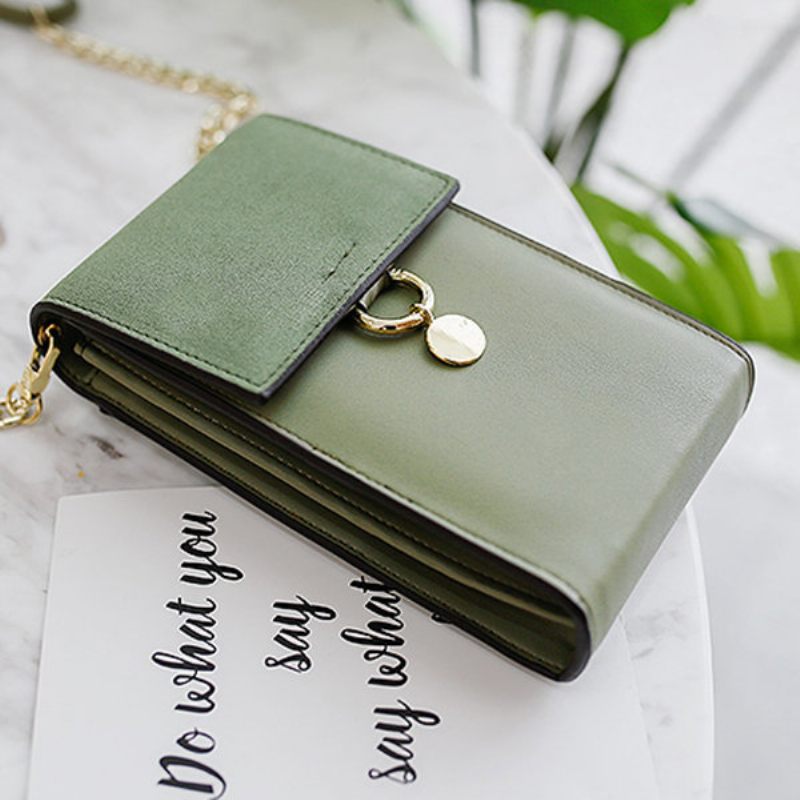 Női Pu Bőr Elegáns Crossbody Táska Vintage Telefontáska