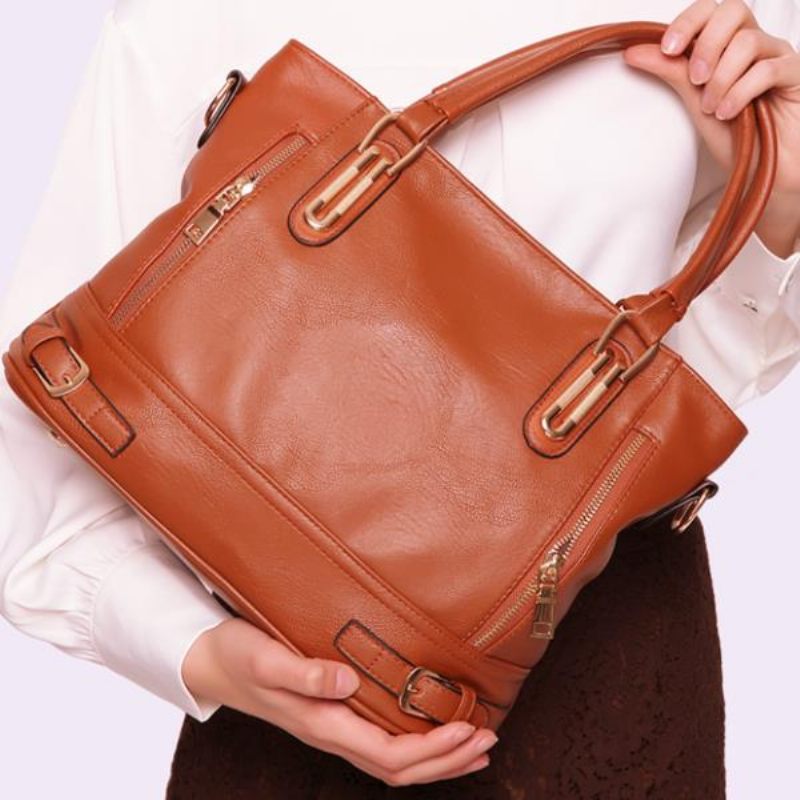 Női Pu Bőr Kézitáskák Női Válltáskák Csomagtartó Női Retro Vintage Messenger Bag