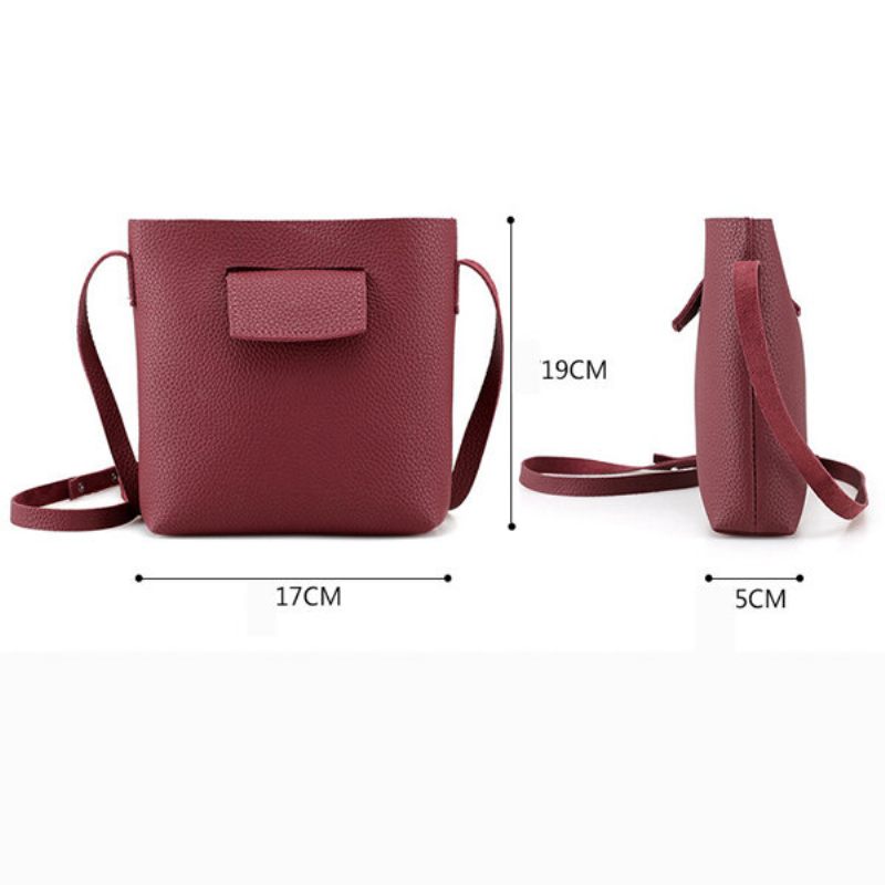 Női Pu Bőr Puha Crossbody Táska Válltáska Randevúzási