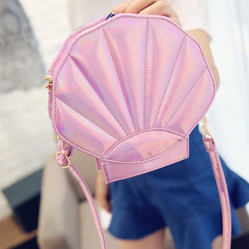 Női Pu Bőr Shell Crossbody Táska Lányos Aranyos