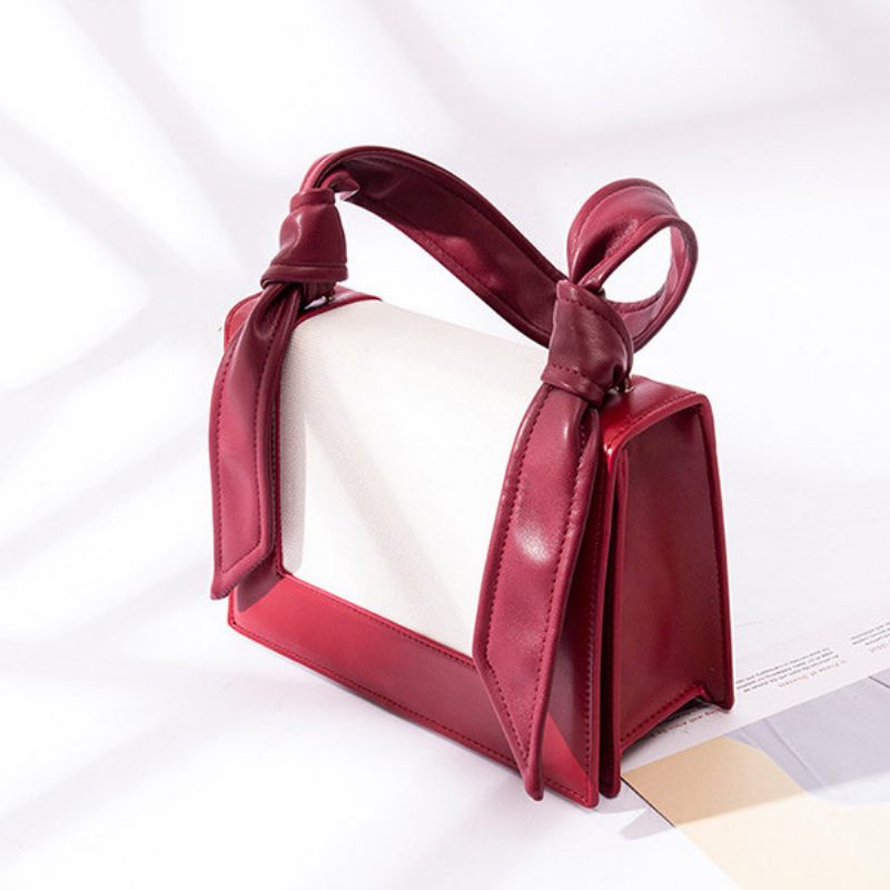 Női Pu Bőr Szabadidős Kézitáska Patchwork Crossbody Táska Alkalmi Válltáska