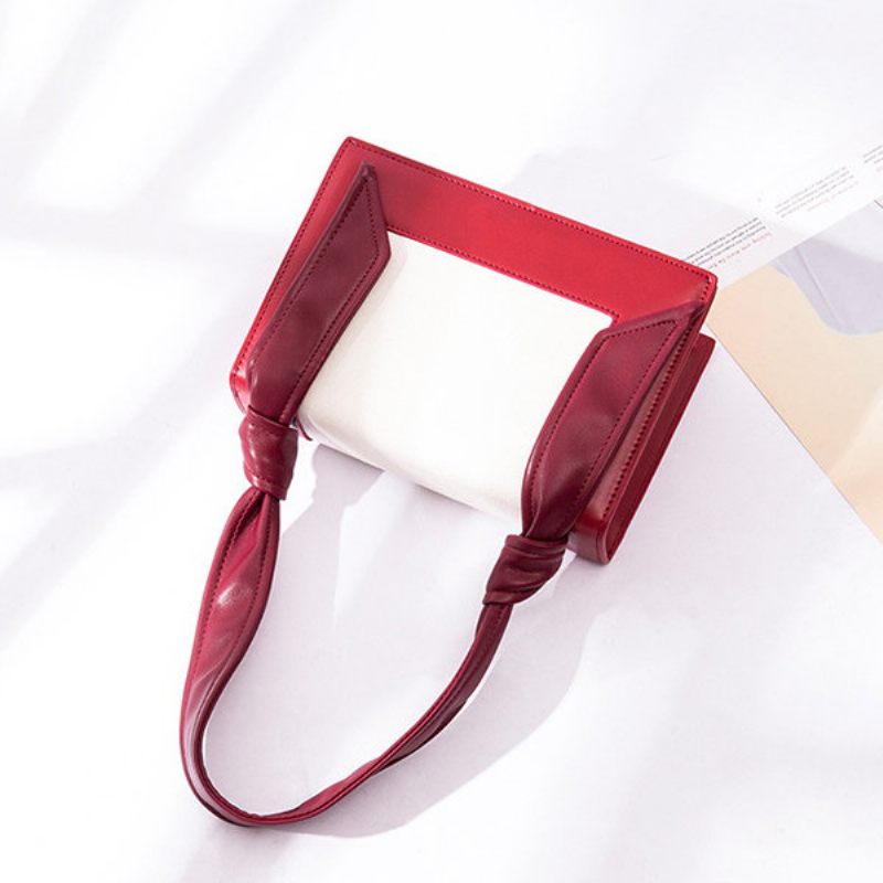 Női Pu Bőr Szabadidős Kézitáska Patchwork Crossbody Táska Alkalmi Válltáska