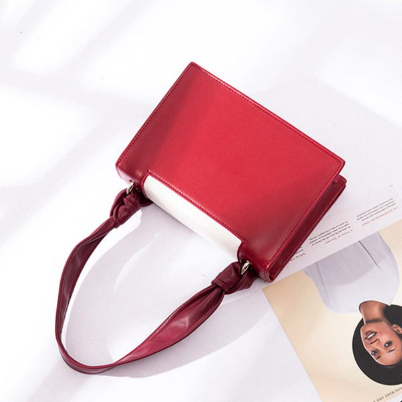 Női Pu Bőr Szabadidős Kézitáska Patchwork Crossbody Táska Alkalmi Válltáska