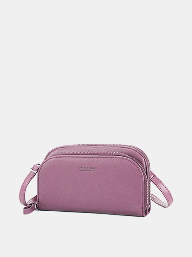 Női Pu Bőr Tömör 8 Kártyanyílású Kártyatáska Többhelyes Telefontáskák Szabadidős Crossbody Táskák