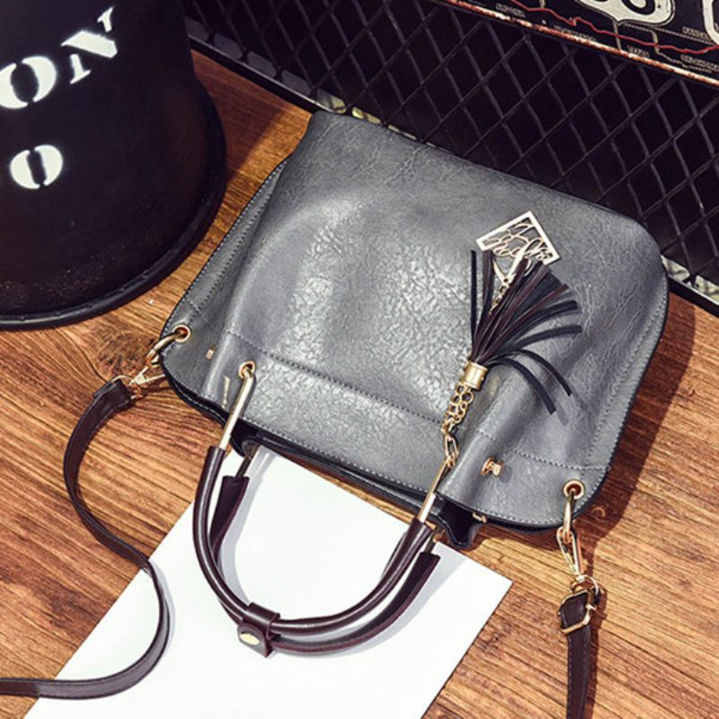 Női Pu Bőr Vintage Kézitáska Crossbody Táska