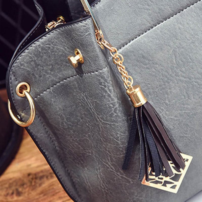 Női Pu Bőr Vintage Kézitáska Crossbody Táska