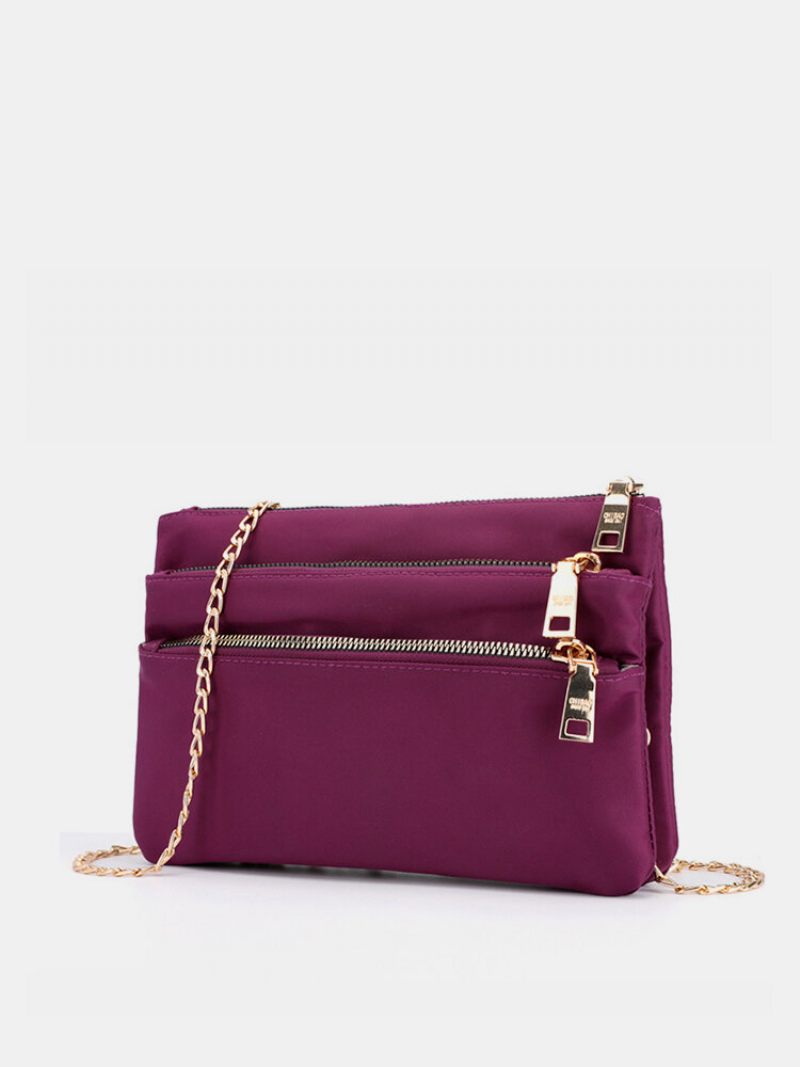 Női Pure Color Több Zsebes Válltáskák Lánc Crossbody Táskák