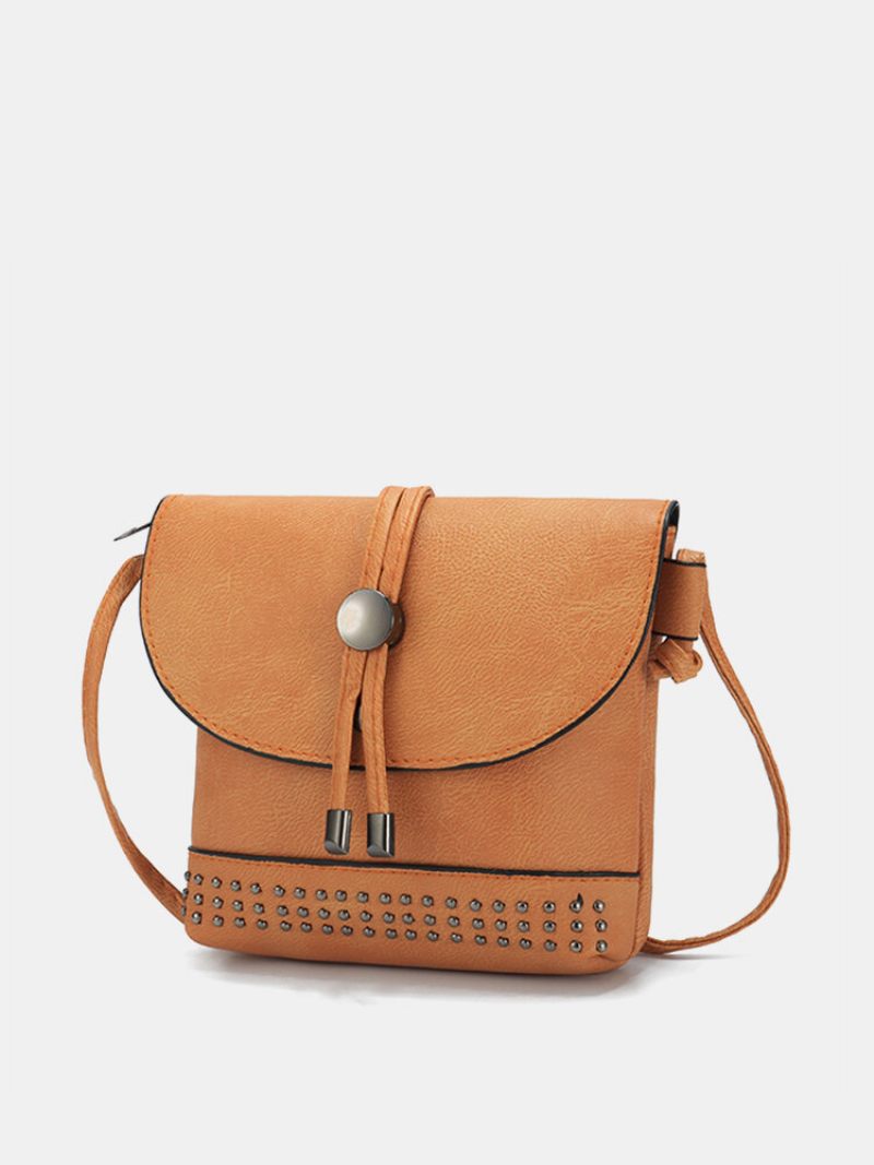 Női Retro Rivet Flap 5.5 Hüvelykes Telefontáska Válltáskák Crossbody Táskák