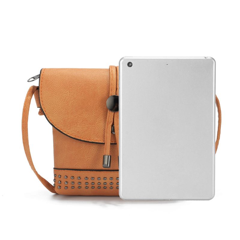 Női Retro Rivet Flap 5.5 Hüvelykes Telefontáska Válltáskák Crossbody Táskák