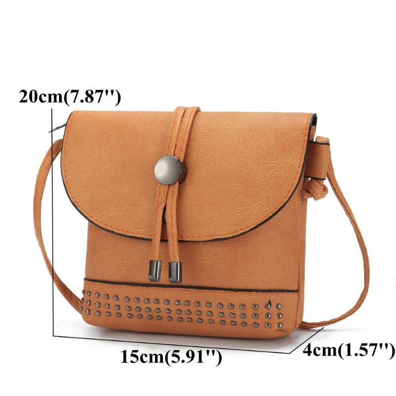 Női Retro Rivet Flap 5.5 Hüvelykes Telefontáska Válltáskák Crossbody Táskák