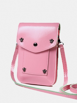 Női Retro Válltáska Vintage Rivet Pu Crossbody Táska Kis Telefontáska